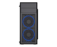 GEMBIRD Midi Tower Fornax M100B ATX niebiesie wentylatory Czarna CCC-FC-M100B - 1184605 - zdjęcie 3